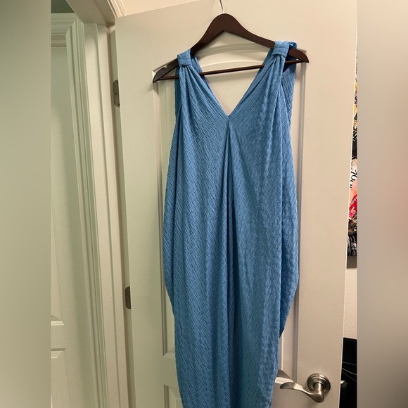 Hatch Amira Maternity dress. Ocean color. $120 - Picture 3 of 4